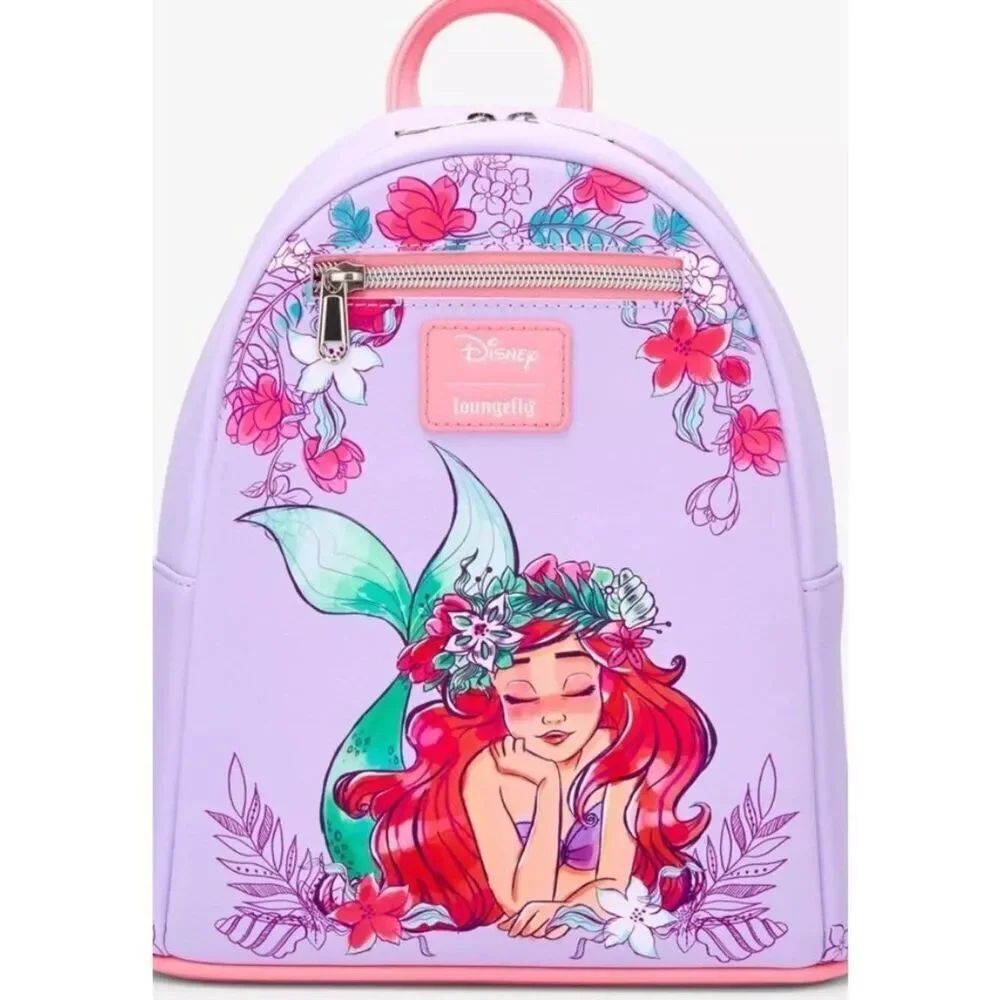 Loungefly Disney The Little Mermaid Floral Ariel Dream Mini Backpack Bag NWT